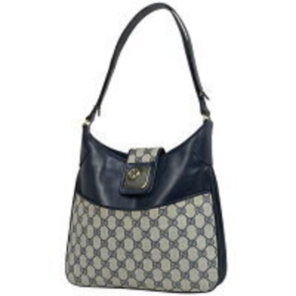 Gucci bag coated GG Navy Blue shoulder canvas - Picture 2 of 5